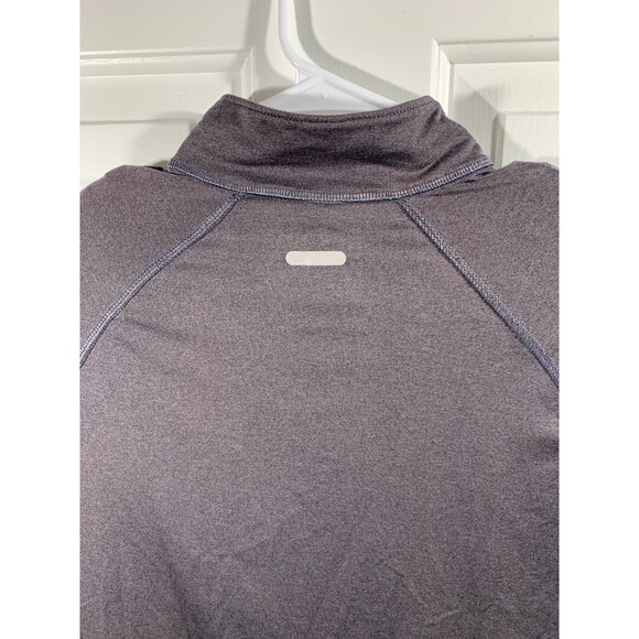 Reebok Medium (M) Grey Long Sleeve Thumb Holes 1/4 Zip Chest Pocket Reflective - Picture 4 of 10